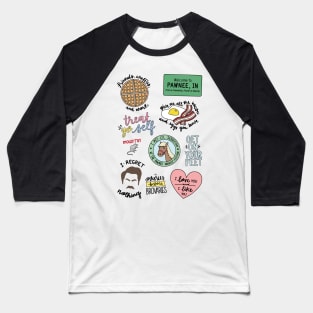 Parks and Recreation TV Show Art Baseball T-Shirt